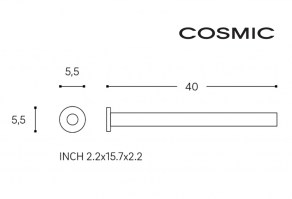 MEDIDAS TOALLERO LAVABO 60cm ARCHITECT S+ COSMIC